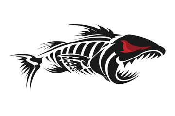 Fishbone skeleton icon can be used for personal and commercial use