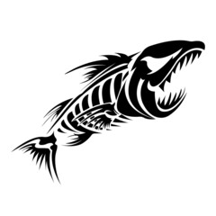 Fishbone skeleton icon can be used for personal and commercial use