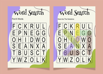 Word search word book for kids