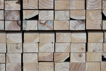  Timber neatly arranged on a construction site