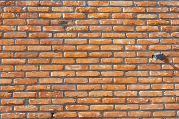 Red and multicolored brick wall