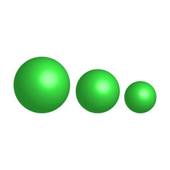 volumetric balls. Circle geometric shape. 3d balls of different sizes. Vector illustration. stock image. 