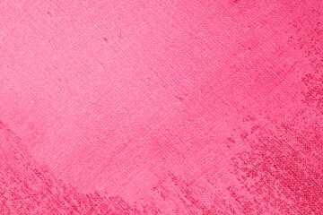 bright scarlet background: thick acrylic paint applied in a thin uneven layer on a flat surface, light and dark areas