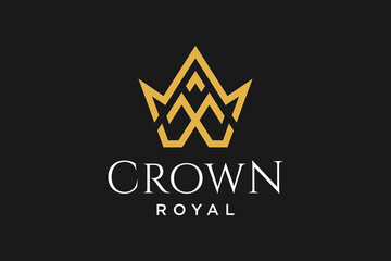 Obraz premium initial logo letter X with crown vector symbol illustration design