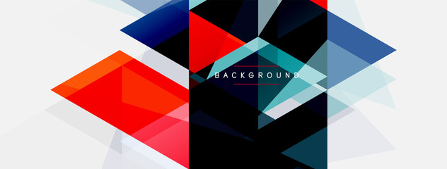 Mosaic triangles geometric background. Techno or business concept, pattern for wallpaper, banner, background, landing page