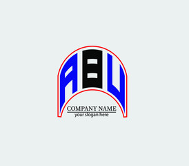 ABU,abu three letters logo design, real estate construction home realty house building,
 geometric monogram minimalist logo, vector template