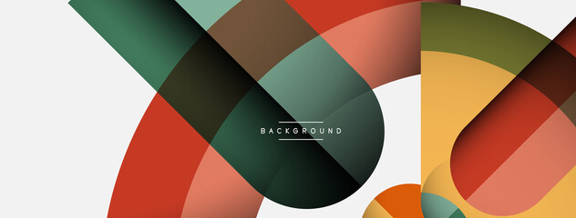 Obraz premium Trendy shapes, color minimal design composition, lines and shadows for wallpaper banner background or landing page