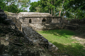 Fototapeta na wymiar 'Plaza A' at the Maya ruins 'Cahal Pech' in San Ignacio, Belize