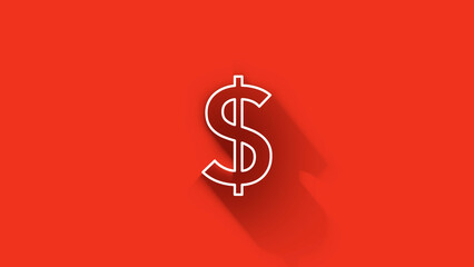 Money, finance, payments. Finance long shadow icon design. outline web icon. Motion graphics.