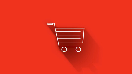 Shopping concept 3D pixel icon design. Outline web icon. Motion graphics.