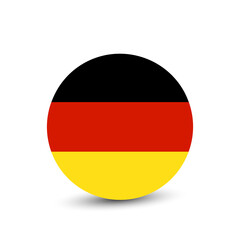 Germany Flag Flat Round Icon