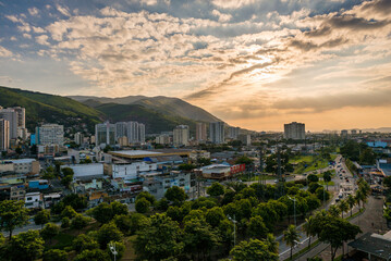 Aerial View of Nova Iguacu City, Metropolitan Area of Rio de Janeiro