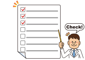 病院,病気,医者,チェック,アンケート,書く,回答,解答,記入,医師,先生,お医者さん,医療,福祉,治療,診断,健康診断,診察,内科,歯医者,かわいい,可愛い,医学,研究員,薬剤師,薬局,栄養士,職業,仕事,社会,勉強,テスト,質問,答案用紙,試験,チェックマーク,答え,調査,記号,マーク,絵文字,アイコン,資料,イラスト,チェックボックス,鉛筆,チェックリスト,記載,承認