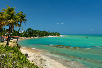 Fototapeta na wymiar Japaratinga Beach, Alagoas, Brazil on February 10, 2022. Northeast Brazil.