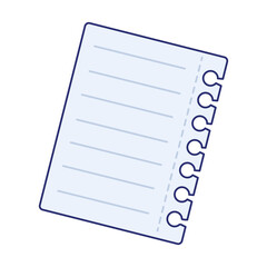 Isolated white empty notebook page Vector