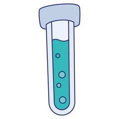 Isolated colored chemistry test tube Vector