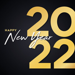 Happy new year template sparkling text Vector