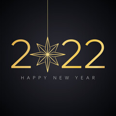 Happy new year template sparkling text Vector