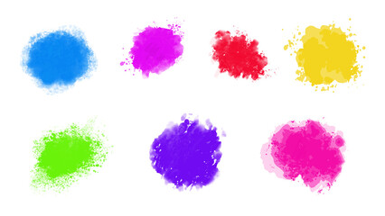 Watercolor paint stains. vector backgrounds set.