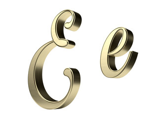 Isolated 3D Logo of Letter E on White Background.

