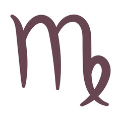 Isolated virgo zodiac sign letter symbol Vector
