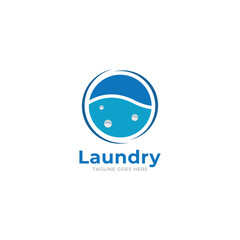 laundry company logo vector template.