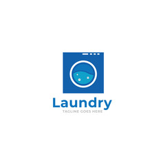 laundry company logo vector template.