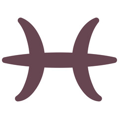 Isolated pisces zodiac sign letter symbol Vector