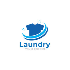 laundry company logo vector template.