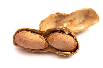 Organic In Shell Peanut on a White Background