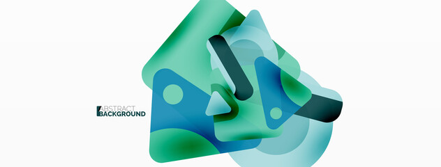 Primitive geometric shapes - line, triangle, square and circle composition. Vector geometric minimal abstract background for wallpaper, banner, background, landing page