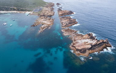 Looking back from the ocean along Canal Rocks, near Yallingup 