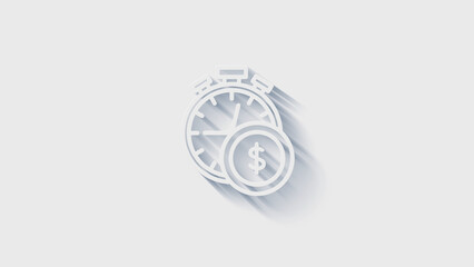 Money, finance, payments. Finance 3D shadow icon design. outline web icon. Motion graphics.
