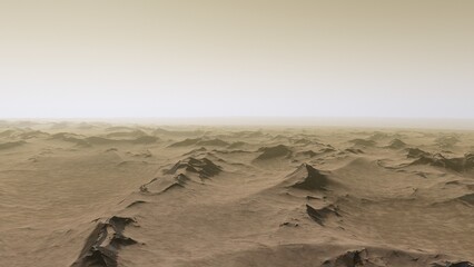 alien planet landscape sci fi spatial background, view from planet surface with spectacular sky, realistic digital illustration	
