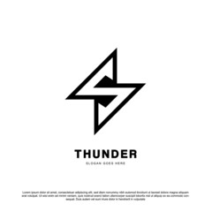 Lightning Logo, Thunder logo, Initial S logo vector