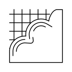 hrb500 rebar line icon vector illustration