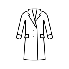 coat female garment line icon vector illustration