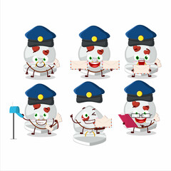 A picture of cheerful white love ring box postman cartoon design concept