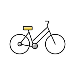 bicycle urban transport color icon vector illustration