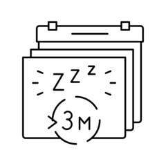 chronic insomnia line icon vector illustration