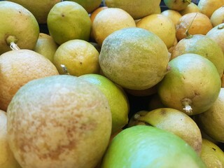 large group of lemon fruit closeup