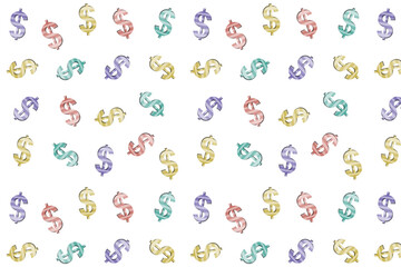 Dolar business symbols pattern, profitable business concept