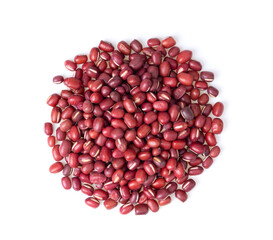 Adzuki beans isolated on white background