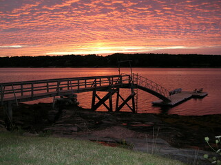 beautiful sunset over the dock