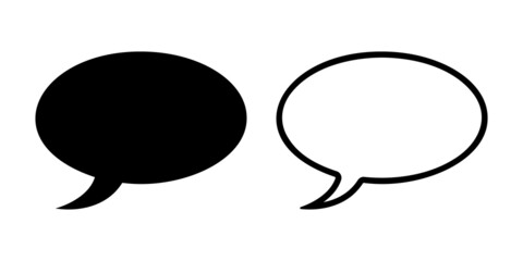 Vector Speech Bubbles on White Background