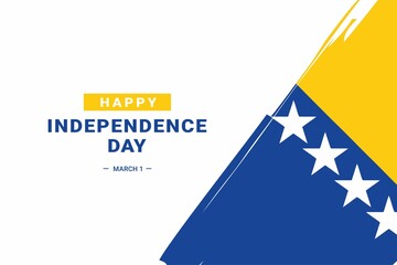 Bosnia and Herzegovina Independence Day. Vector Illustration. The illustration is suitable for banners, flyers, stickers, cards, etc.