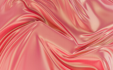 Flowing cloth, wave pattern, 3d rendering.