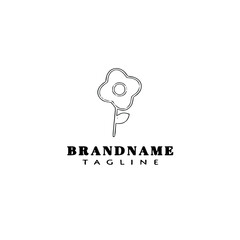 flower logo cartoon icon design template style isolated vector illustration