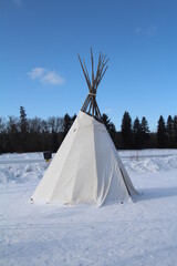 Tipi In Winter, William Hawrelak Park, Edmonton, Alberta