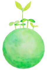 地球環境をイメージした水彩画